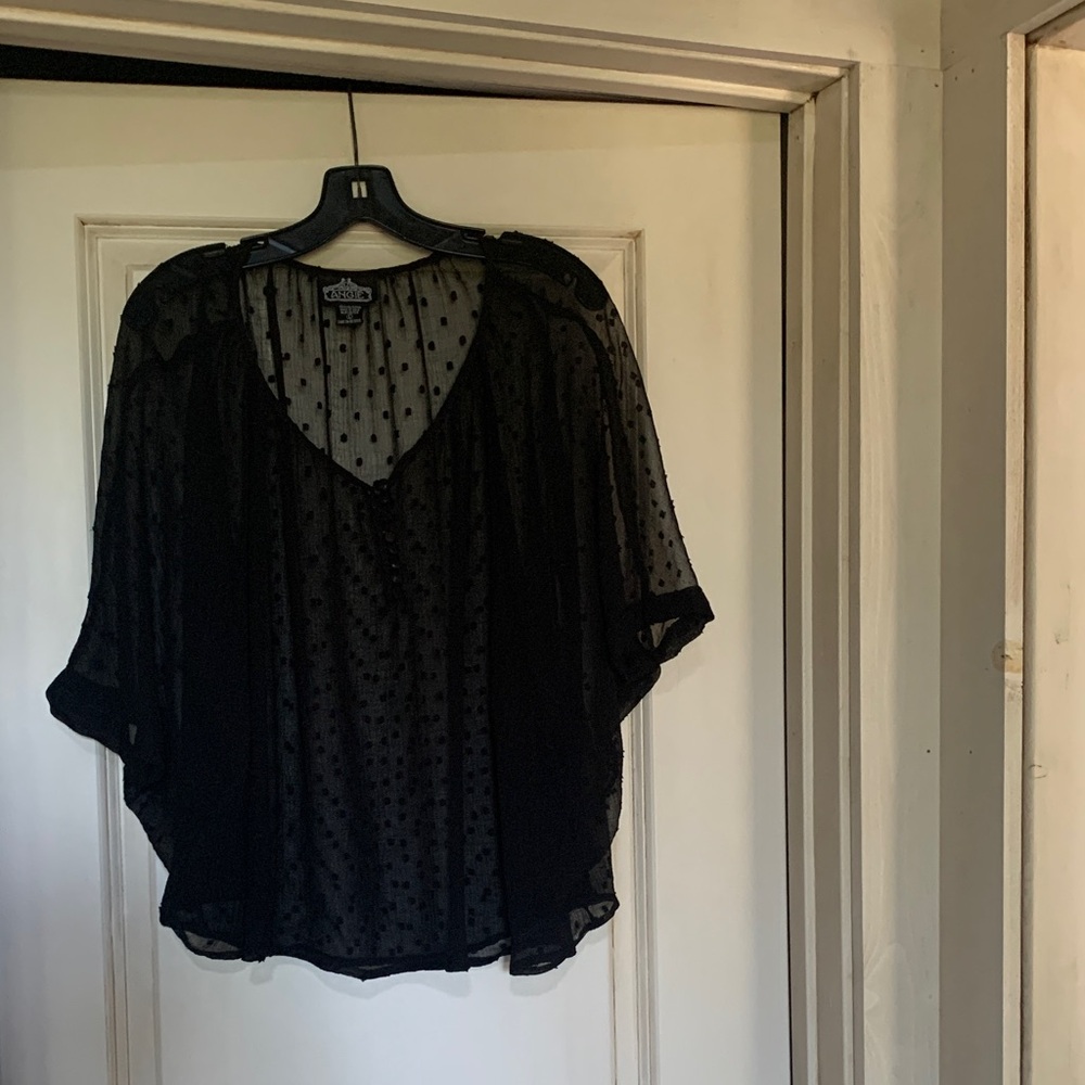 ANGIE SHEER BATWING BLOUSE